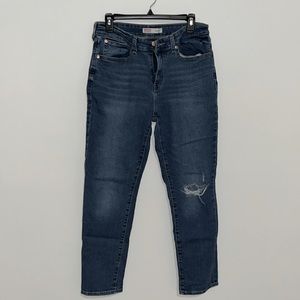 Signature by Levi Strauss Women's Boyfriend Jeans - Dark Blue